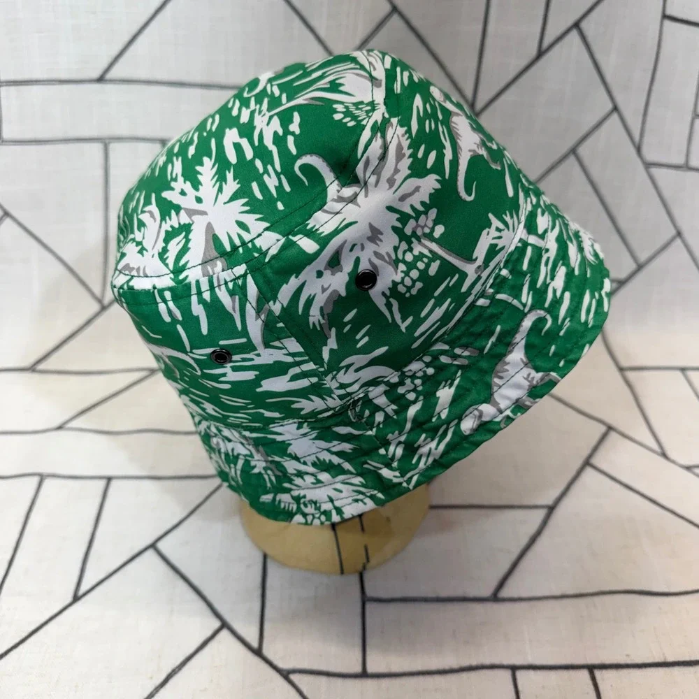Hanna Andersson Reversible Bucket Hat Small Blue Green‎ Banana Dinosaur Print